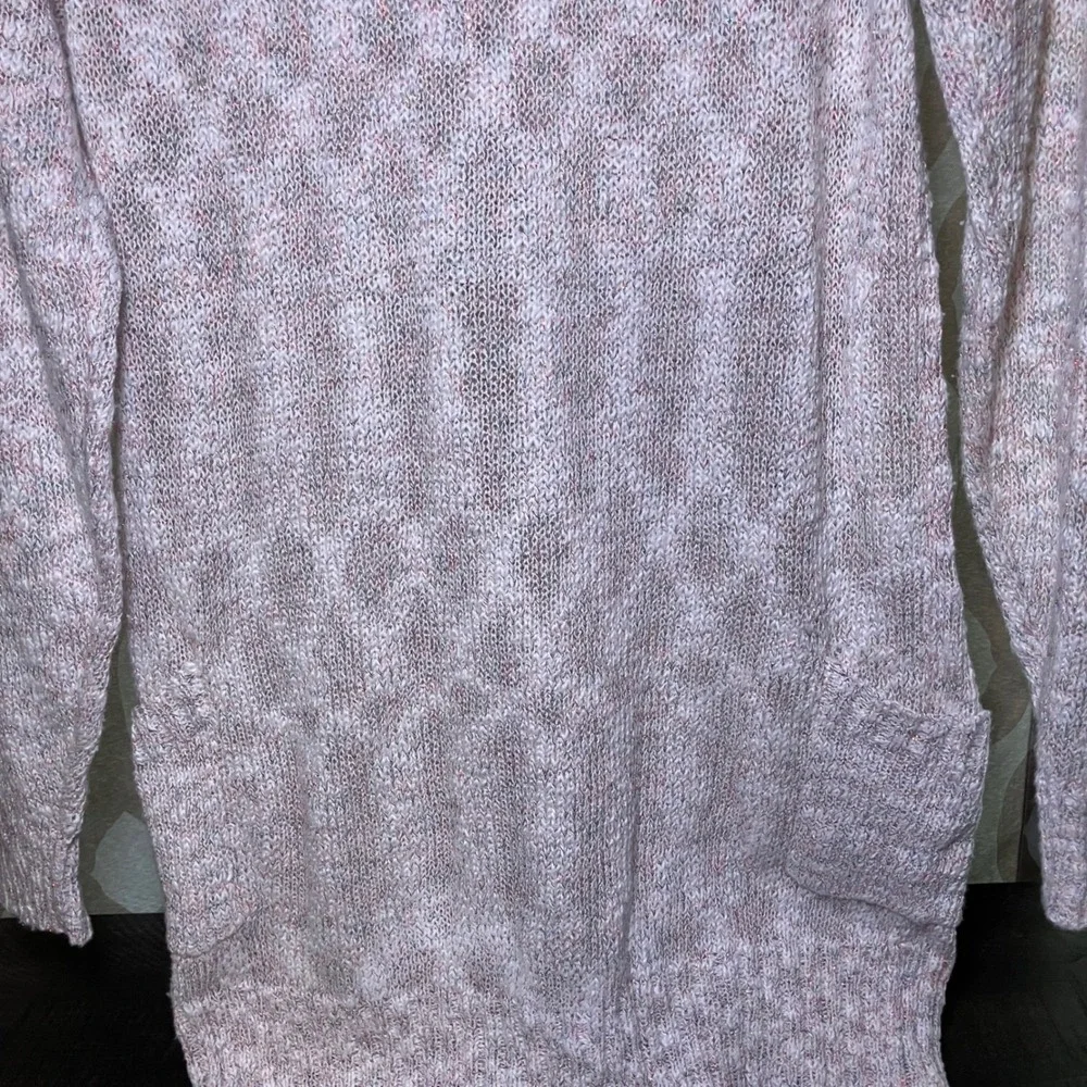 Dazy Eye Women's Size Medium Sparkly Knit Sweater Top Tunic Pockets Long Sleeve